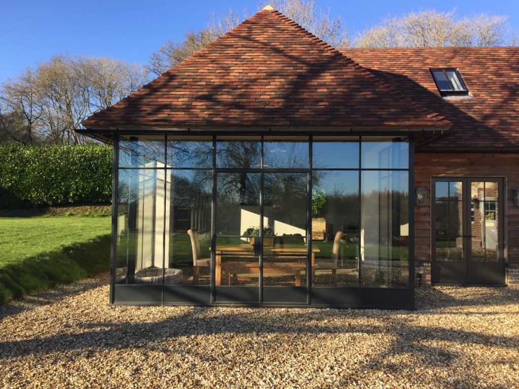 Steel screens & doors on a home in Dorset
